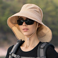 GREY Sun Hats Wide Brim Bucket Outdoor Fishing Hiking Cap UV Protection