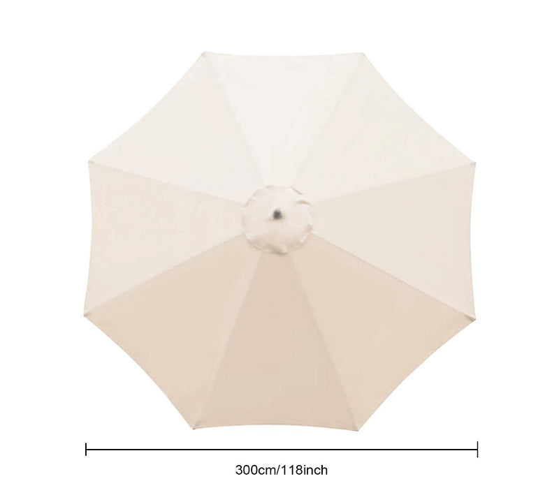 3M Parasol Replacement Cloth Round Garden Umbrella Cover For 8-Arm