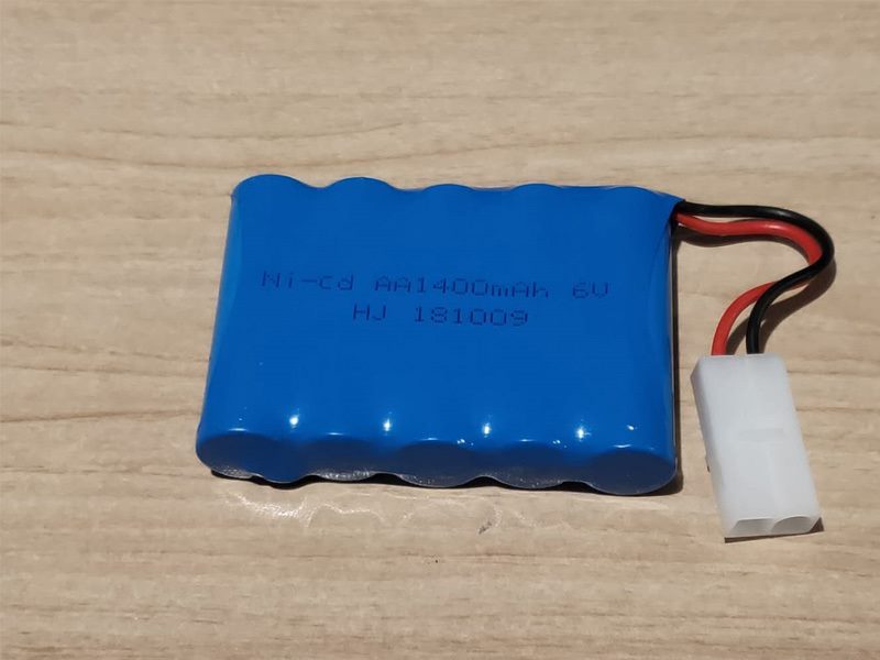 6V 1400mAh Rechargeable Battery for RC Car Boat White