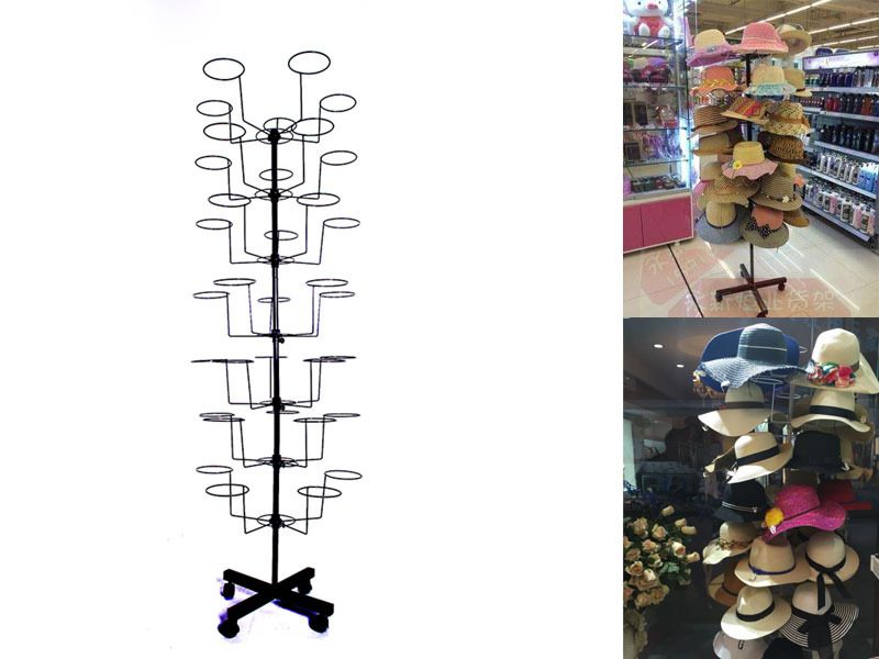 Casual Outfitters Floor Display Cap Stand Hat Rack - 7 Tiers