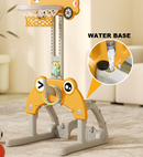 142CM Kids Basketball Hoop Stand Height Adjustable Water Base - Yellow