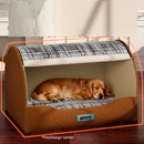 Large Size Cave Style Cozy Winter Dog Bed Warming Cat