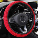 Car Seat Cover 5 Seater Front Rear Cushion Mat Polyester Steering Wheel Cover