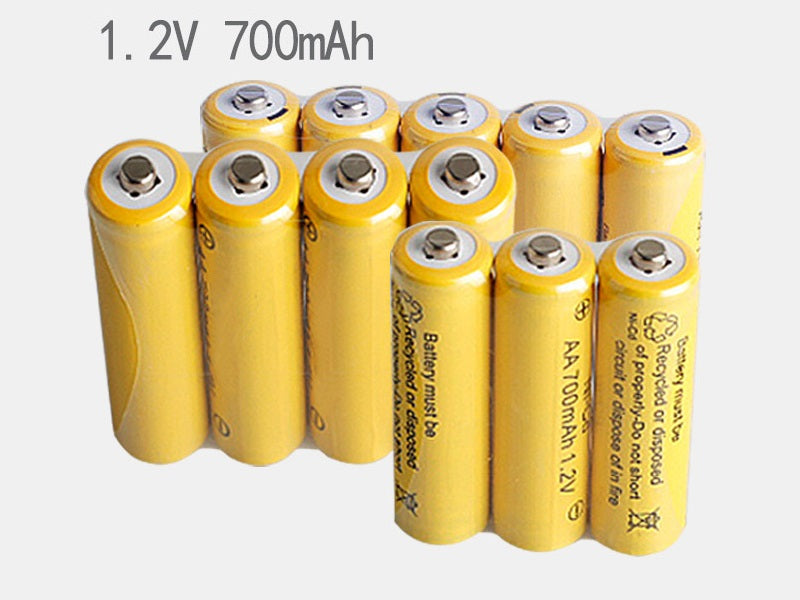 12Pcs 1.2V AA Rechargeable Battery 700mAh Rechargeable Ni-Cd Batteries