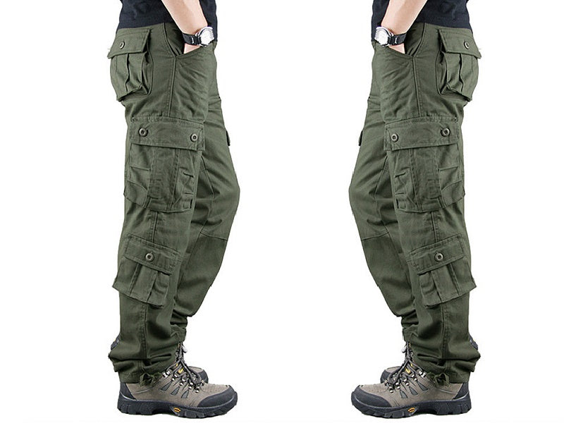 Cargo Pants Outdoor Solid Color Trousers Hiking Work Pants