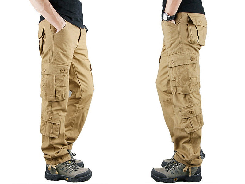 Cargo Pants Outdoor Solid Color Trousers Hiking Work Pants