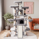 162CM Cat Tree House Scratching Post Condo - Light Grey