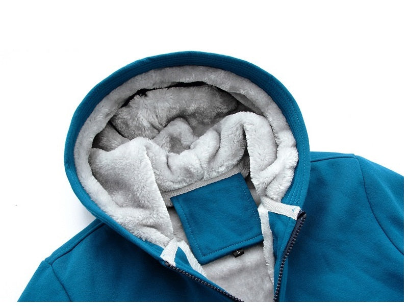 Fleece Lining Thermal Hood Jacket Size