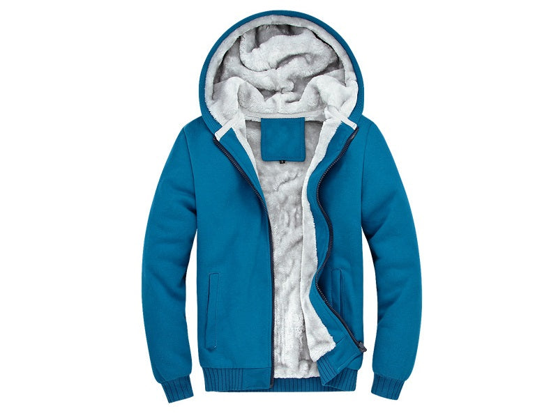 Fleece Lining Thermal Hood Jacket Size