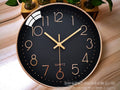 ROSE GOLD/BLACK 30CM FASHION CLOCK