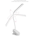 USB Rechargeable LED Desk Table Touch Lamp Adjustable Clip Reading Light