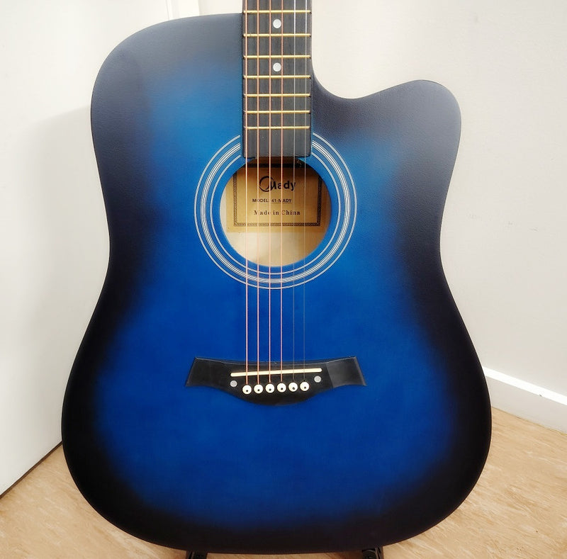 41" Wooden Acoustic Guitar - Blue