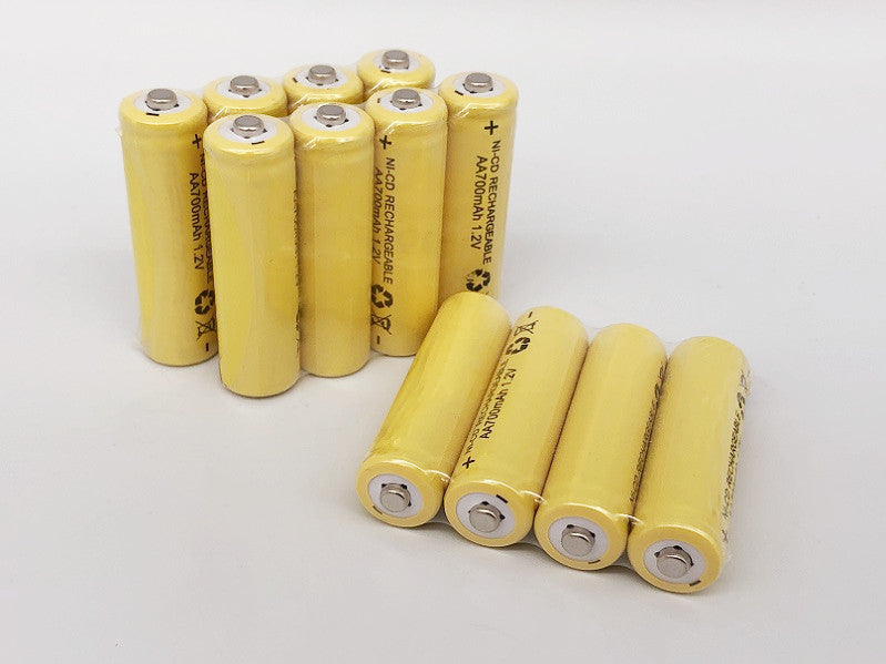 12Pcs 1.2V AA Rechargeable Battery 700mAh Rechargeable Ni-Cd Batteries