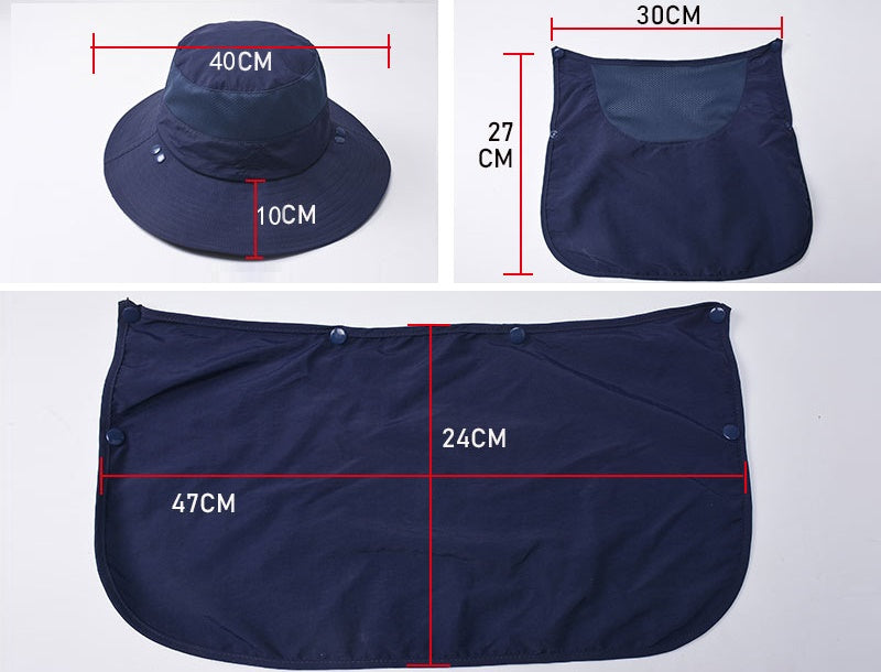 Sun Hat Wide Brim Bucket Outdoor Fishing Hiking Cap UV Protection