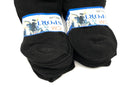 (12 Pairs) Thin Ankle Socks - BLACK - M7-11/ W8-12