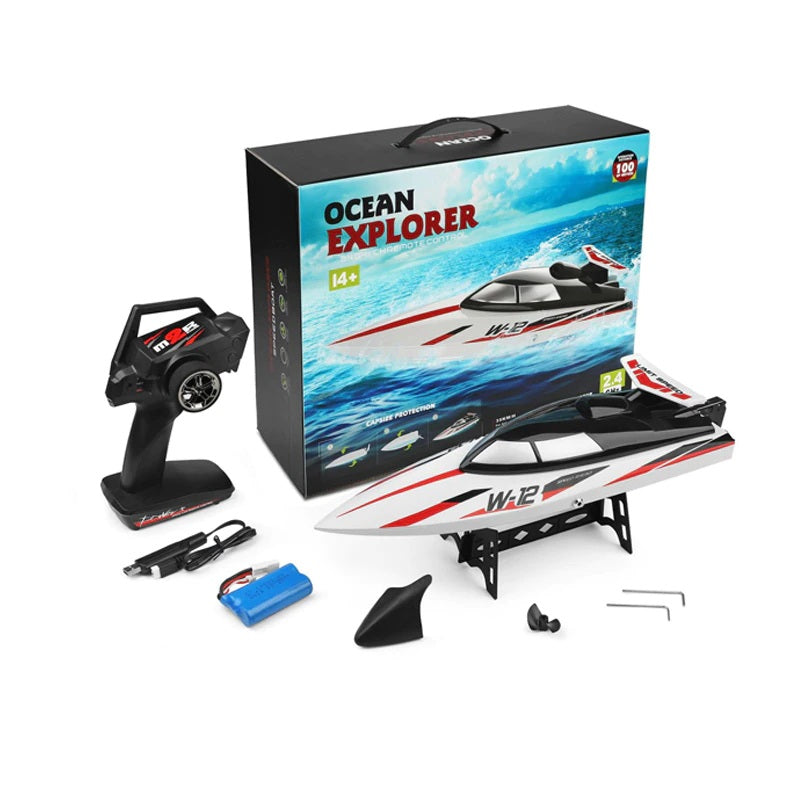 35KM/H High Speed RC Racing Boat Capsize Protection 2.4G Remote Control Toy Boat