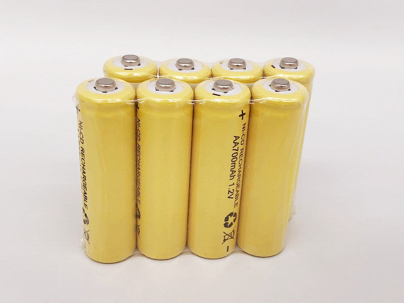 8Pcs 1.2V AA Rechargeable Battery 700mAh Rechargeable Ni-Cd Batteries