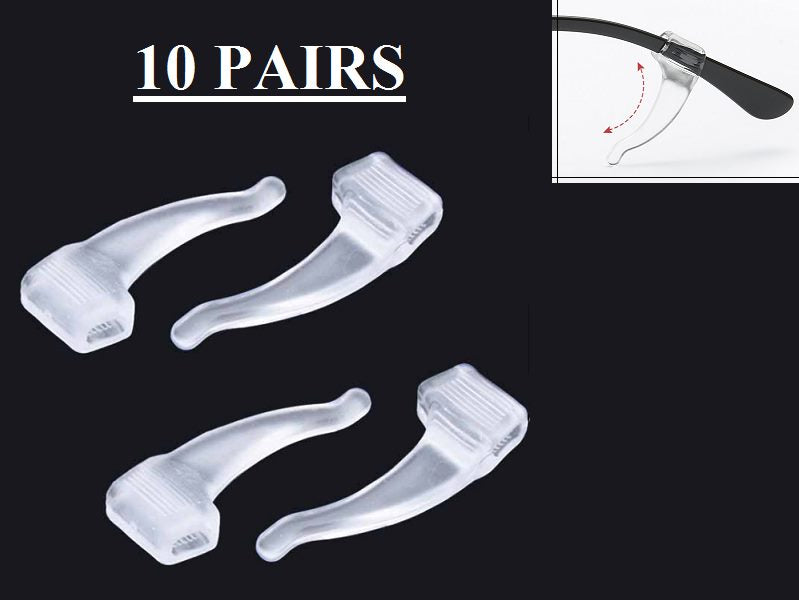 10 Pairs Eyeglasses Silicon Antislip Holder Glasses Cover Ear Hook Retainer - L