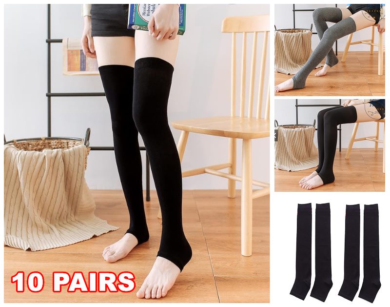 Wholesale 10 * Over Knee High Socks Warmers Footless Dance Winter Leggings