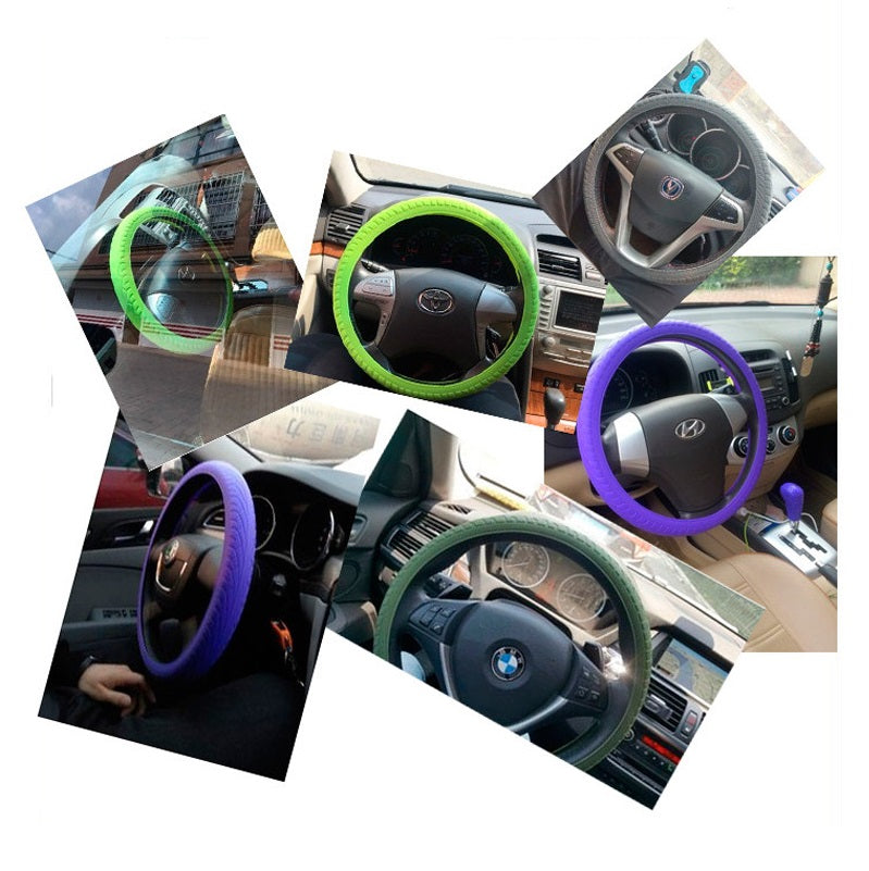 Car Silicone Steering Wheel Case Cover Shell Skidproof Car Accessori