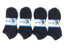 (12 Pairs) Thin Ankle Socks - BLACK - M7-11/ W8-12