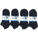 (12 Pairs) Thin Ankle Socks - BLACK - M7-11/ W8-12