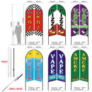 WOF 3.4M SET- Pre-print Double Sided Feather Banner Flag Business Commersial 3M SET