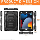 Rugged iPad 10.2 Case (7th/8th/9th Gen) – Shockproof Cover, Stand & Pencil Holder