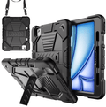 Rugged iPad Air 11" 2024 Case – Shockproof Cover Stand & Pencil Holder