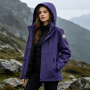 Thickened Lined Heated Jacket Waterproof Purple