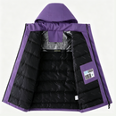 Thickened Lined Heated Jacket Waterproof Purple