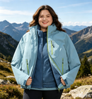Unisex 3-in-1 Detachable Outdoor Jacket Waterproof Windproof Mountain Coat