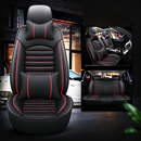 Car Seat Cover Faux Leather Cushion 5 Seater Full Set Front & Rear + Pillows