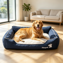 Super large 120cm dog couch with thick, warm pet bed ideal for spacious, cozy comfort for large dogs.