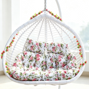 Dealonlinenz cushion pad seat set for double hanging basket chair, soft, high-quality padding for outdoor seating comfort.