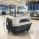 70cm - Wheeled Plastic Airline Travel Cage/Carrier/Crate