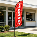 'TAKEAWAY' 3.4m Commercial Feather Banner Flag ONLY