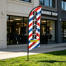 BARBER- Double Sided Feather Banner  Business Commersial 3M Flag ONLY