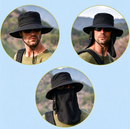 Dealonlinenz wide brim sun hat with UV protection, outdoor fishing and hiking bucket cap, lightweight and breathable for sun safety.