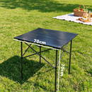 Dealonlinenz square portable folding camping table, 70x70x70cm, ideal for picnics, BBQs, and outdoor activities, lightweight and sturdy.