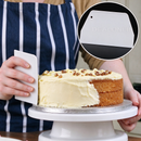 Small plastic cake scraper and cutter by dealonlinenz, featuring a smooth edge for even cake surface finishing.