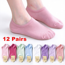 Girl's Candy Colour No Show Socks Soft Cotton Low Cut Ankle Socks 12 Pairs