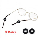 Set of five dealonlinenz silicone spectacle temple rings and ear grips for glasses, providing anti-slip support and comfort.