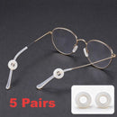 Set of five dealonlinenz silicone spectacle temple rings and ear grips for glasses, providing anti-slip support and comfort.
