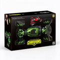 Dealonlinenz RC stunt car Transformer 4WD with colorful design, showing the remote control and car in action.