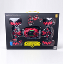 Dealonlinenz RC stunt car Transformer 4WD with colorful design, showcasing its sleek exterior and off-road tires.