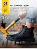 Steel Toe Work Shoes Slip On Safety Oiled Leather Boot Puncture Proof Soft Light