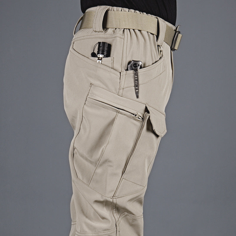 Men's Tactical Pants Water Resistant Flex Ripstop Cargo Pants - Black