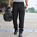 Men's Tactical Pants Water Resistant Flex Ripstop Cargo Pants - Black
