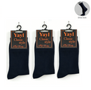 3 Pairs Business Socks Crew Socks Men's Navy Dress Socks